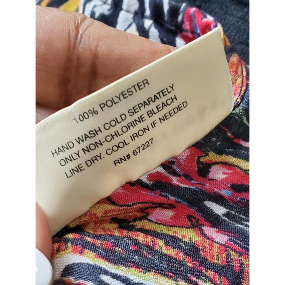 Boobie Brooks Women's Multicolor V-Neck Dolman Sleeve Knee Length Coverup L/XL - Picture 12 of 12